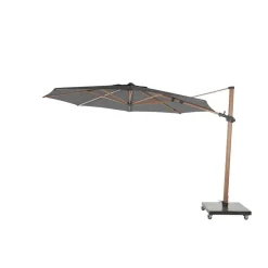 4-Seasons Outdoor 4-Seasons Siesta Premium - zweefparasol 350 cm. - Woodlook/Charcoal Discount