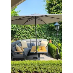 4-Seasons Outdoor 4-Seasons stokparasol Azzurro 300 cm - Charcoal New