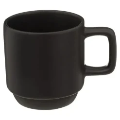 Secret de Gourmet Koffiekopjes - 4x - zwart - 120 ml - aardewerk New