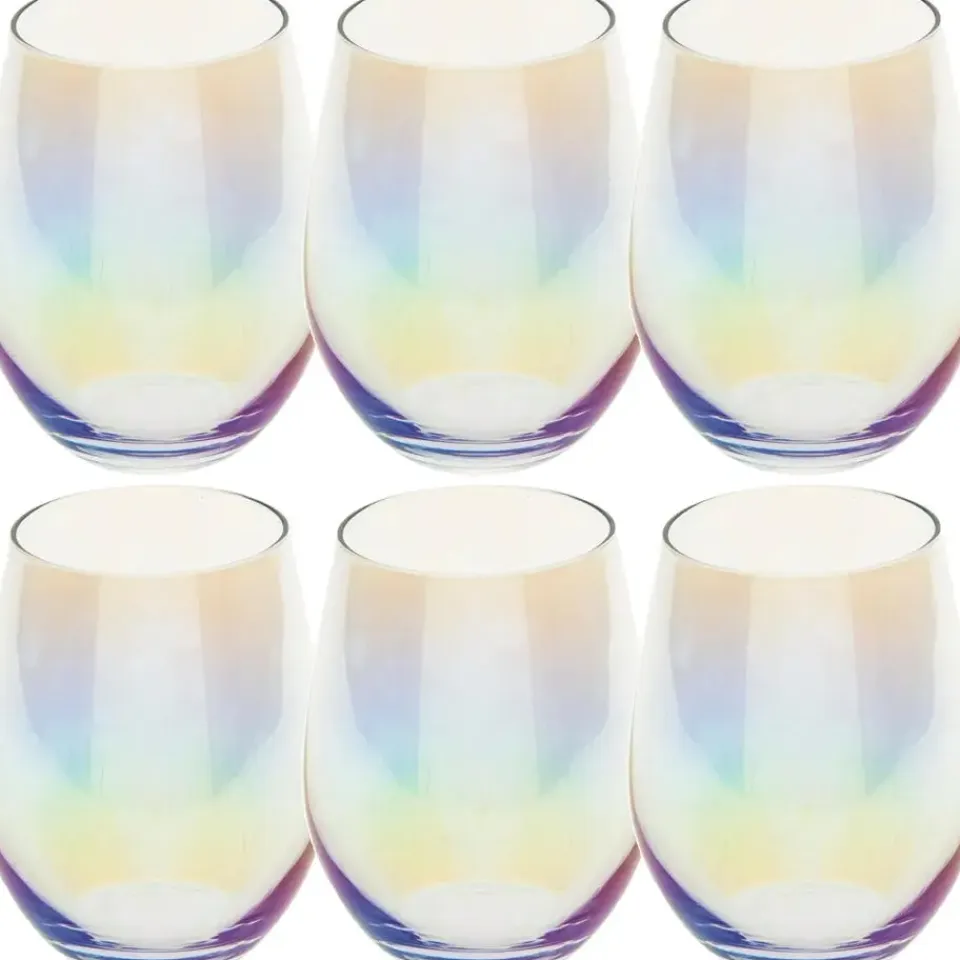 Secret de Gourmet Tumbler drink glazen - 6x - parelmoer - 540 ml Discount