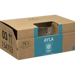 Secret de Gourmet Water/sap glazen - 6x st - 350 ml - Ayla