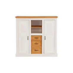 Loft24 Selma - Dressoir met 2 deuren en 3 laden in wit gebeitst grenen Sale