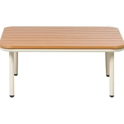 Beliani SENISE - Tuinsalontafel - Lichthout - 74 x 74 cm - Kunsthout Discount