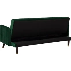 Beliani SENJA - Slaapbank 3-zits - Donkere houtkleur - Polyester Best