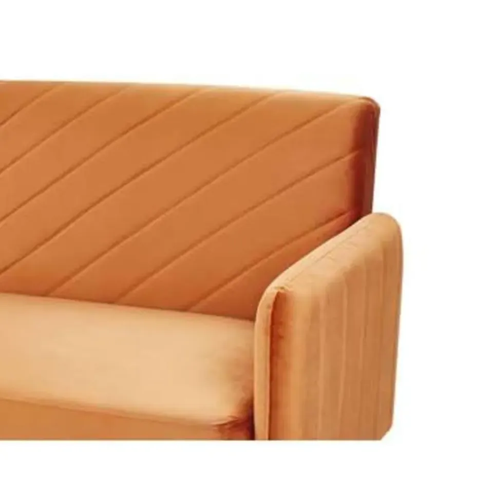 Beliani SENJA - Slaapbank 3-zits - Oranje - Fluweel Discount