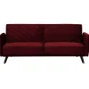 Beliani SENJA - Slaapbank 3-zits - Rood - Fluweel New