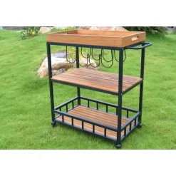 Merkloos Sens-Line - Butler Trolley - 67x40x84cm - Acaciahout Best