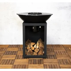 Sens-Line - Evi bbq firepit - 80x80x92cm - Zwart Clearance