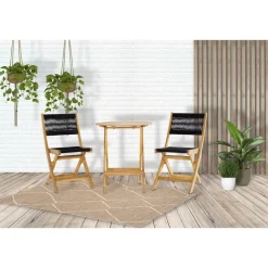 Sens-Line - Lanzarote Bistroset - Zwart en Bruin - 3-delig New