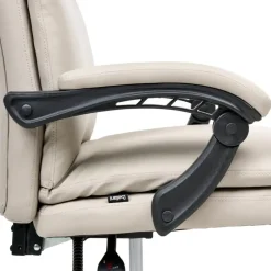 Leen Bakker SERENE - Bureaustoel - Lichtbeige - Kunstleer