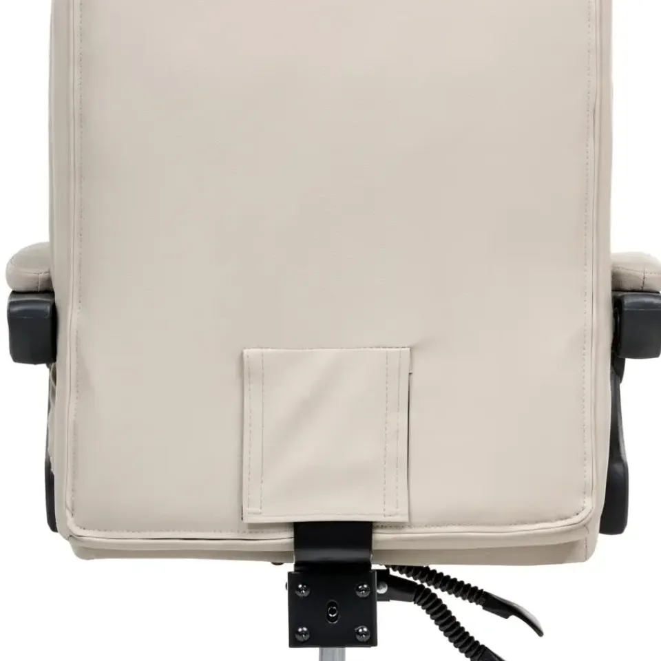 Leen Bakker SERENE - Bureaustoel - Lichtbeige - Kunstleer