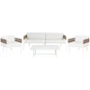 Beliani SERLA - Loungeset 4-zits - Wit - Aluminium Sale