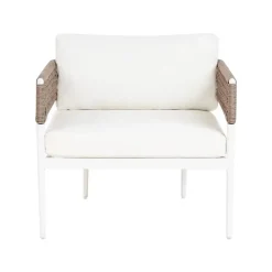 Beliani SERLA - Loungeset 4-zits - Wit - Aluminium Sale