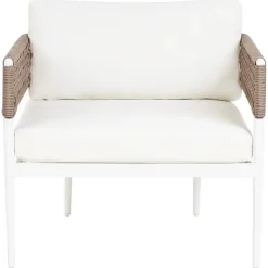 Beliani SERLA - Loungeset 4-zits - Wit - Aluminium Sale