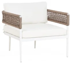 Beliani SERLA - Loungeset 4-zits - Wit - Aluminium Sale