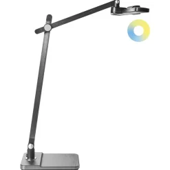 Leen Bakker SERPENS - Bureaulamp LED - Grijs - Synthetisch materiaal New
