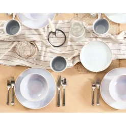 Leen Bakker SESAME - Diepe borden set van 4 - Lichtgrijs - Steengoed Sale