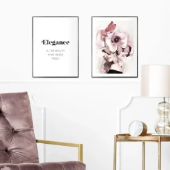 Reinders Set poster met lijst - Elegante Bloemenvrouw Clearance