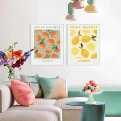 Reinders Set poster met lijst - Fruit Valencia - Sorrento