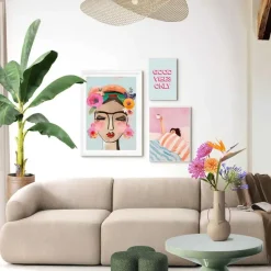 Reinders Set poster met lijst - Pastel sfeer Discount