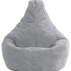 icon Set van 2 Kinderzitzakken Dalton - Corduroy Zitzak - Grijs New