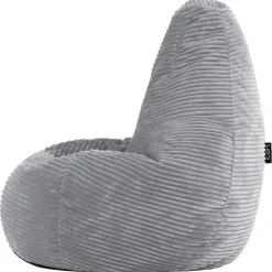 icon Set van 2 Kinderzitzakken Dalton - Corduroy Zitzak - Grijs New