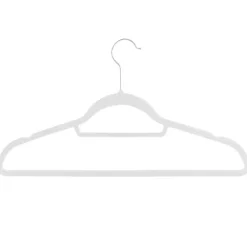 Merkloos Set van 50 Kledinghangers met Fluweel - Ivoor Wit Outlet