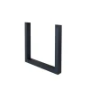 Dimehouse Set van 2 metalen tafelpoten U-frame zwart - 8x70x72 cm - Metaal - Zwart New