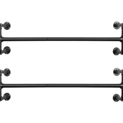 ACAZA Set van 2 ophangrails - industriële look - zwart Online