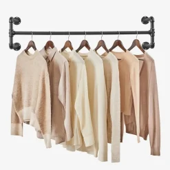 ACAZA Set van 2 ophangrails - industriële look - zwart Online