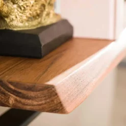 Leen Bakker Set van 3 wandplanken Siebe-acacia/gepoedercoat metaal Clearance