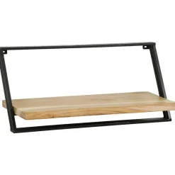 Leen Bakker Set van 3 wandplanken Siebe-acacia/gepoedercoat metaal Clearance