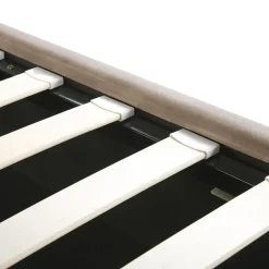 Beliani SEZANNE - Bed met opbergruimte - Taupe - 180 x 200 cm - Fluweel Best