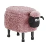 Beliani SHEEP - Hocker - Roze - Polyester Online