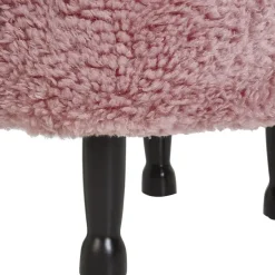Beliani SHEEP - Hocker - Roze - Polyester Online