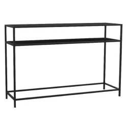 Leen Bakker Sidetable Jaxx - zwart - 79x120x35 cm