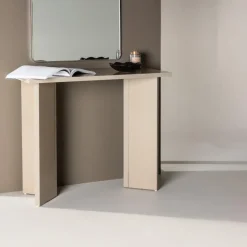 Fjôrd Sidetable Rechthoek - Beige MDF - 90x42x75cm - Kristiansund Clearance