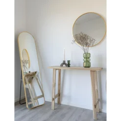 House Nordic Sidetable Teakhout Naturel - 90x30x80cm - Landelijke Stijl New