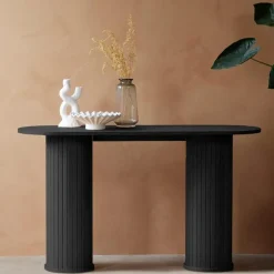 Giga Living Sidetable Zwart Eikenhout - 130x40x75cm - Nola