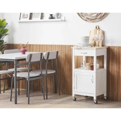 Beliani SIENA - Keukentrolley - Wit - MDF Online