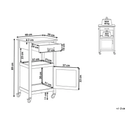 Beliani SIENA - Keukentrolley - Wit - MDF Online