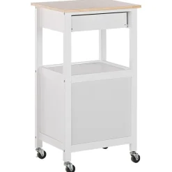 Beliani SIENA - Keukentrolley - Wit - MDF Online