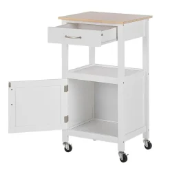 Beliani SIENA - Keukentrolley - Wit - MDF Online