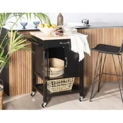 Beliani SIENA - Keukentrolley - Zwart - MDF Best