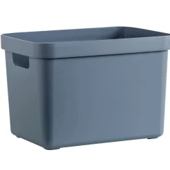 Leen Bakker Sigma home box 18 liter - donkerblauw - 35,2x25,3x24,3 cm