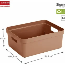 Sunware Sigma home opbergbox 24L terra Best