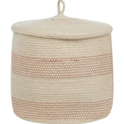 Beliani SILOPI - Mand set van 2 - Beige - Katoen Discount