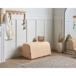 Leen Bakker SINCLAIR - Poef - Beige - Bouclé Sale