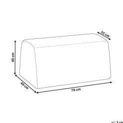 Leen Bakker SINCLAIR - Poef - Beige - Bouclé Sale