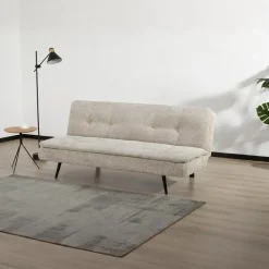 Giga Meubel Slaapbank 3-Zits - Taupe Stof - Zithoogte 41cm - 179x87x80cm - Olive Best